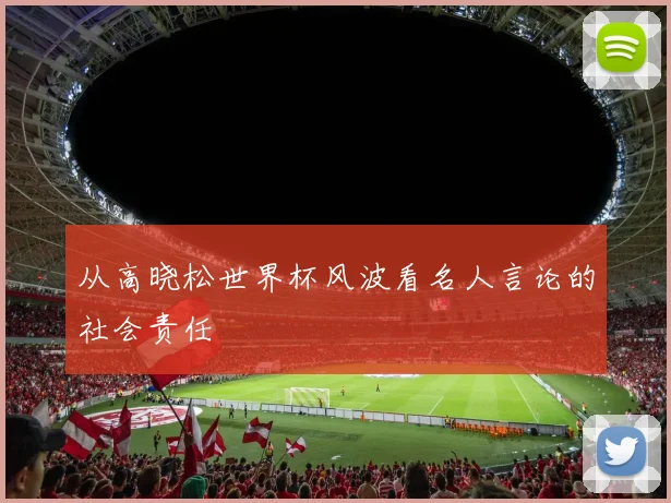 从高晓松世界杯风波看名人言论的社会责任